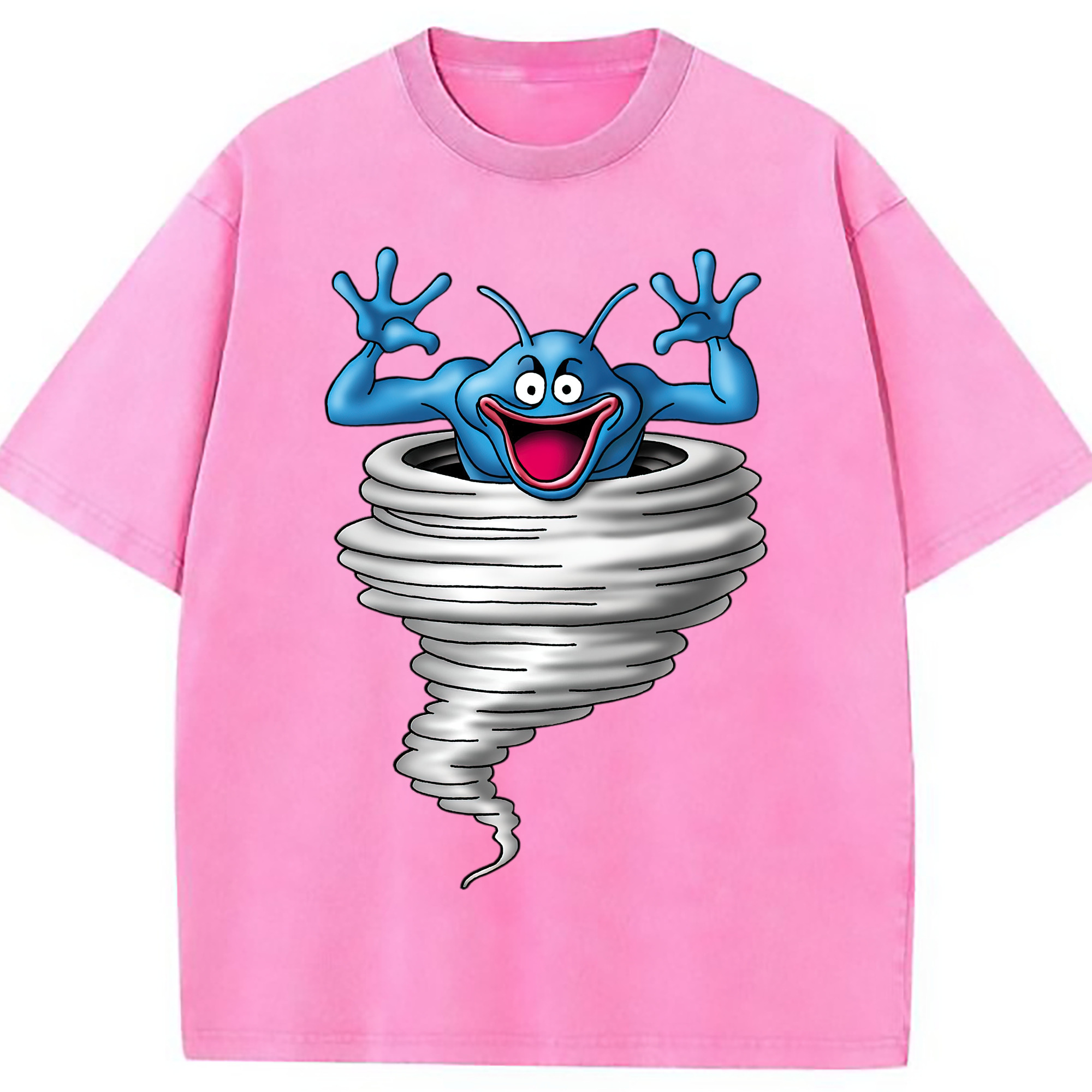 （画像用） ドラゴンクエスト Doragon Kuesuto Dragon Quest 綿100% ヴィンテージ風 半袖Tシャツ（フロントプリント）